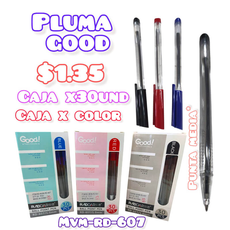 PLUMA GOOD CAJA X 30 UND MVM-RD-607