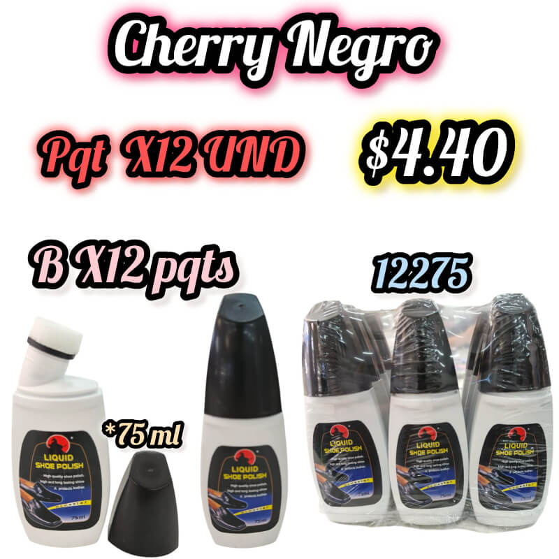 CHERRY NEGRO 75ML* PQT X 12 UND