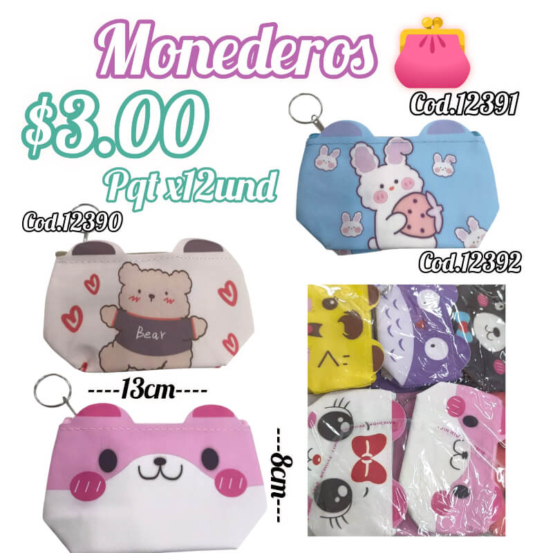 MONEDEROS PQT X 12 UND