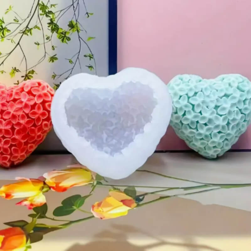 Molde Silicona Vela Flor 3D San Valentín