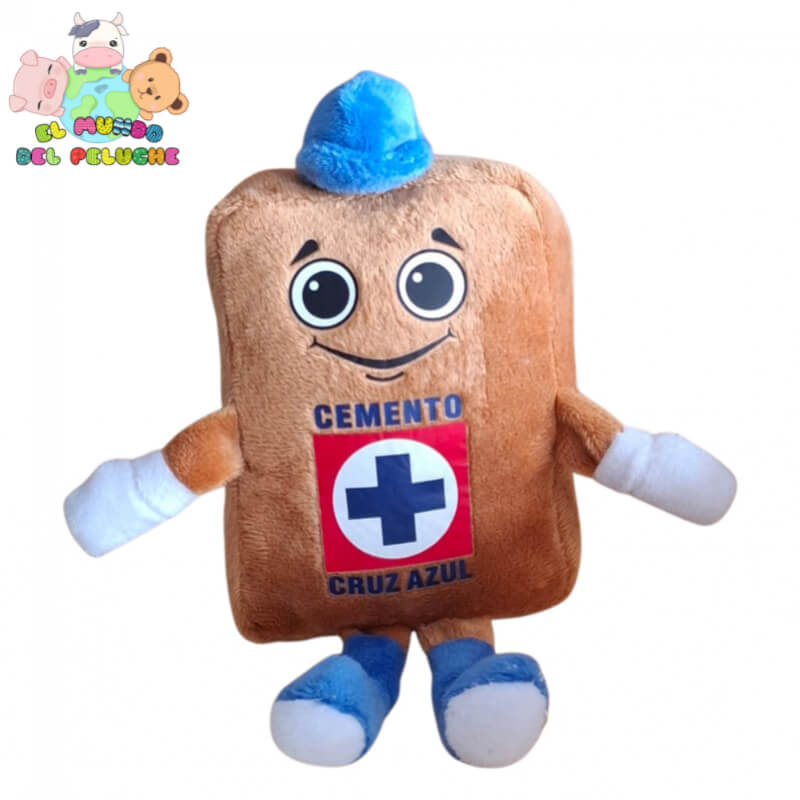 Llavero Peluche Costalito Cruz Azul #0 | Morterito con casco azul | 10 x 13 cm | El Mundo del Peluche