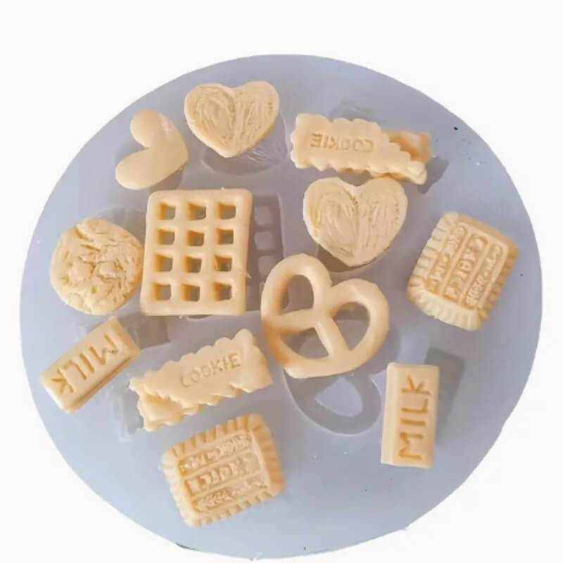 Molde Silicona Mini Galletas - 12 Cavidades