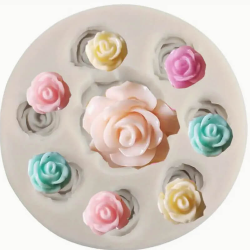 Molde Silicona Flor Rosa Mini