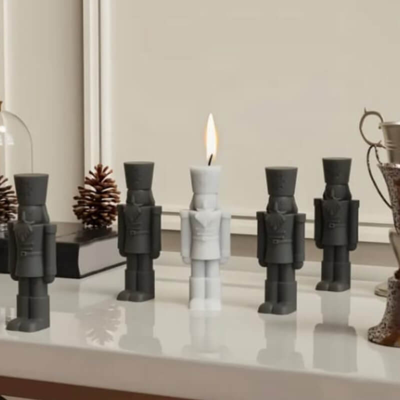 Molde de silicona con diseño Mini soldadito de casca nuez de para uso en Velas, jabón, yeso, chocolate, resina, hielo.