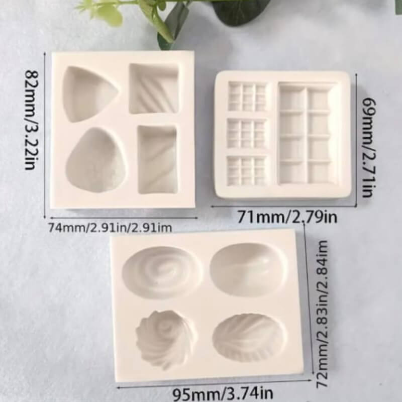 Molde de silicona con diseño Bombones X4, para uso en Velas, Jabones, porcelana fría.