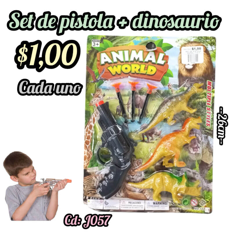SET DE PISTOLA + DINOSAURIO