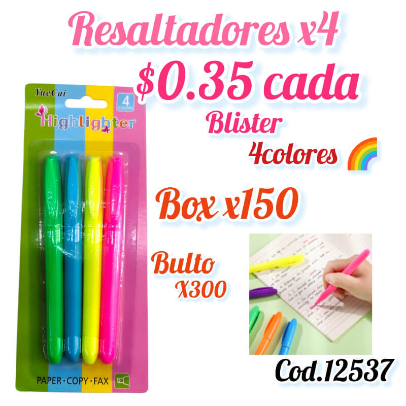 Resaltadores x4