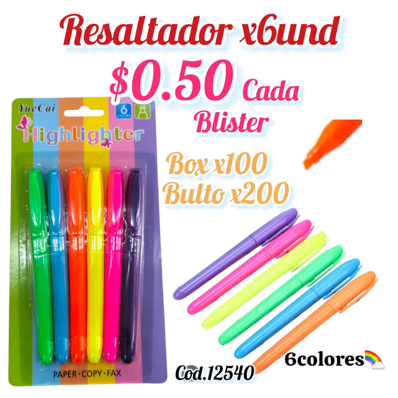 Resaltadores x6