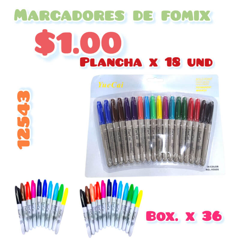 Marcador de fomix x18