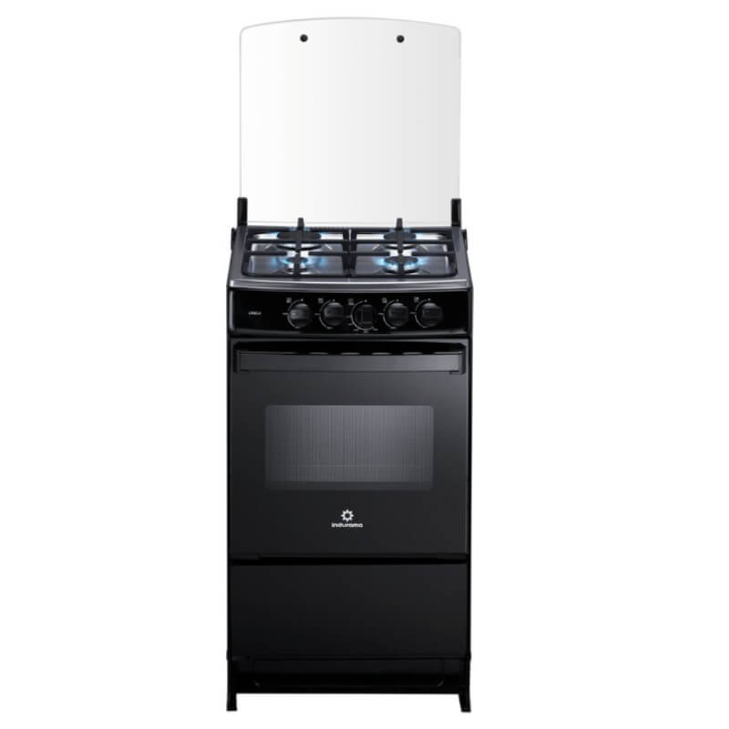 COCINA 4 QUEMADORES INDURAMA CANELA SPA PLUS NEGRO C20 S01