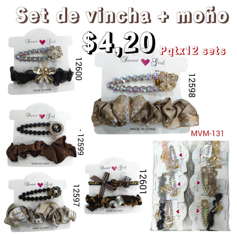 SET DE VINCHA + MOÑO