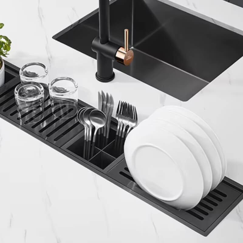 Escurridor de platos negro