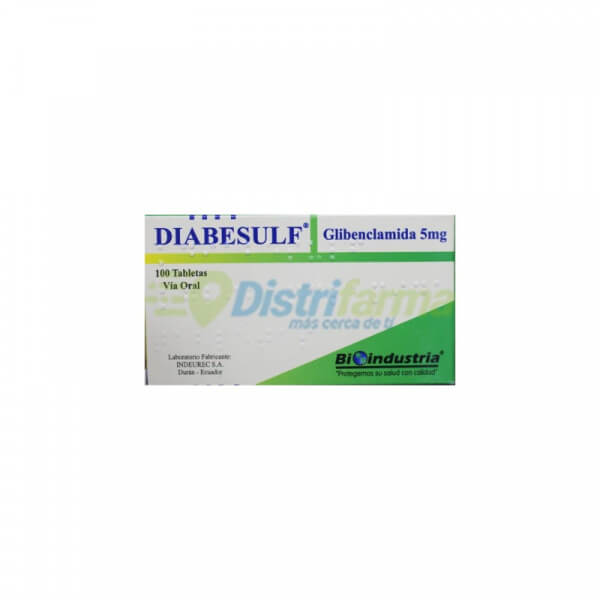DIABESULF 5MG TABLETAS X 100*10