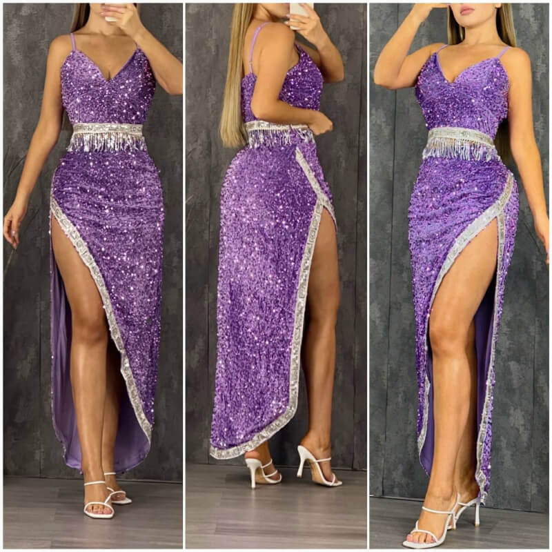 CONJUNTO DOS PIEZAS DE LENTEJUELAS