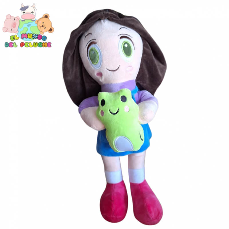 Peluche Lara Campos con Rana | 17 x 45 cm | El Mundo del Peluche