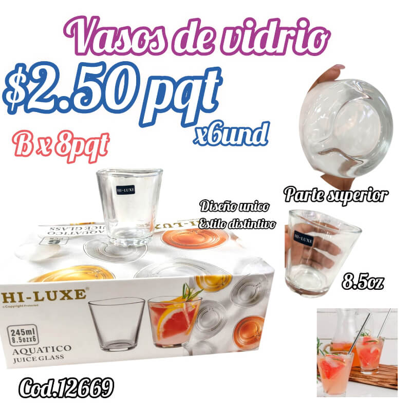 VASOS DE VIDRIO