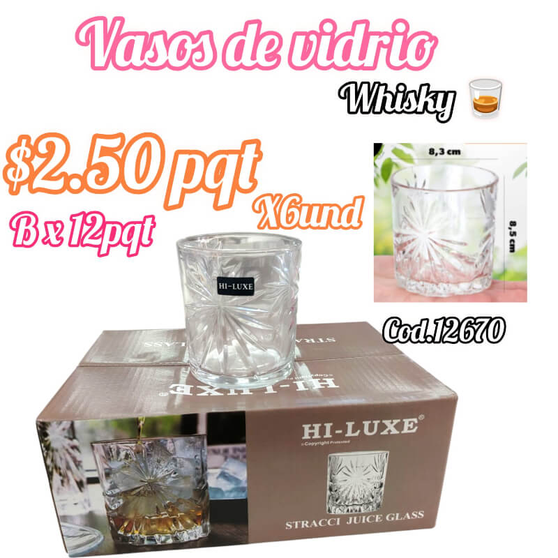 VASOS DE VIDRIO