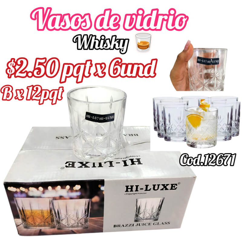 VASOS DE VIDRIO