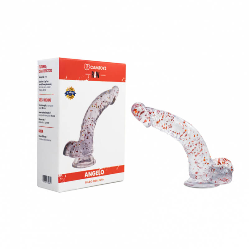 Dildo Realista Angelo Transparente 20 cm