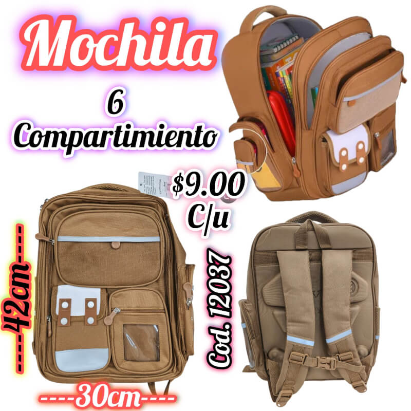 Mochila 6 COMPARTIMIENTOS