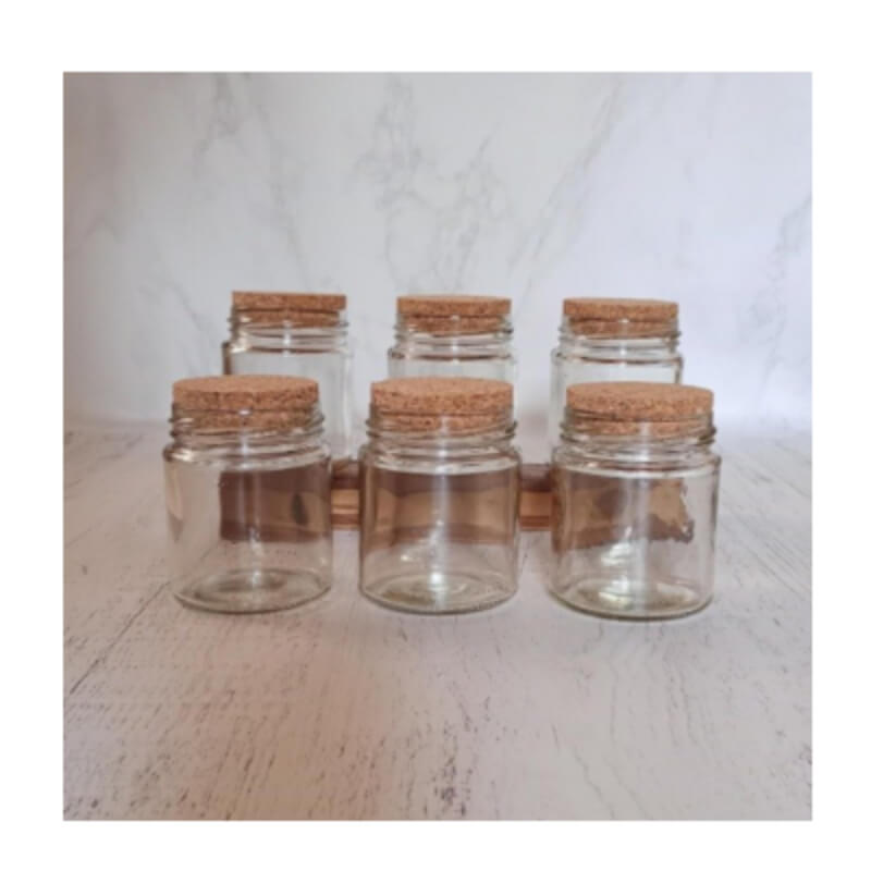 Envase Vidrio Con Corcho Uso Multiples