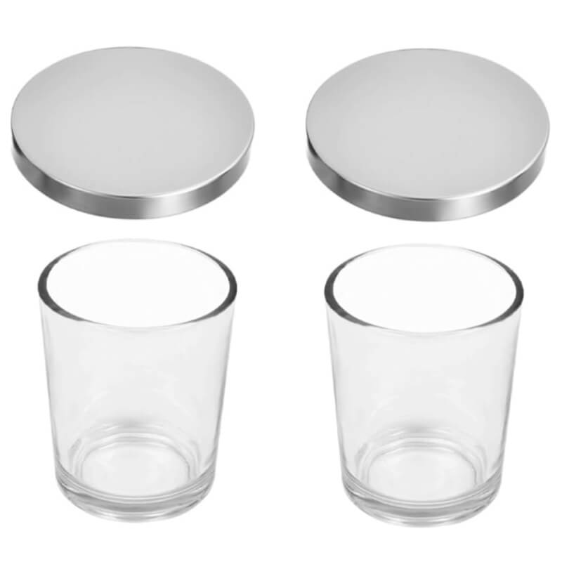 Envase de Vidrio para Velas Candle con Tapa Aluminio