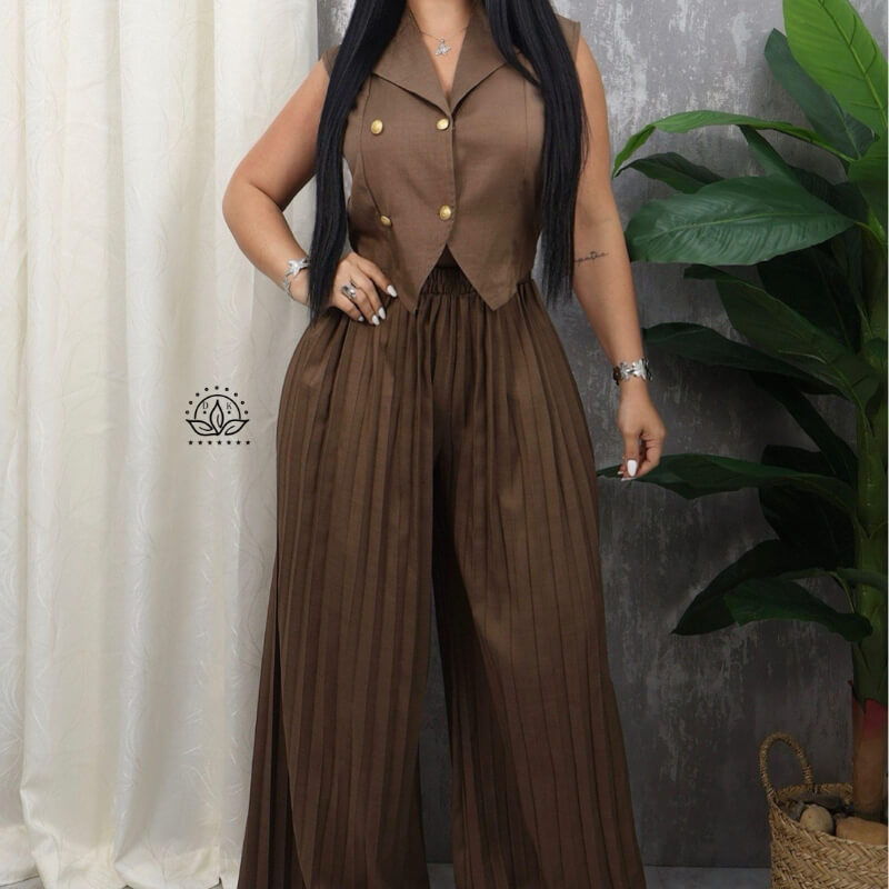 CONJUNTO PLISADO UNICOLOR