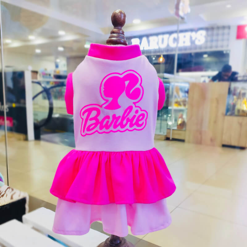 VESTIDO BARBIE PARA PERRITAS Y GATITAS TALLAS XS/S