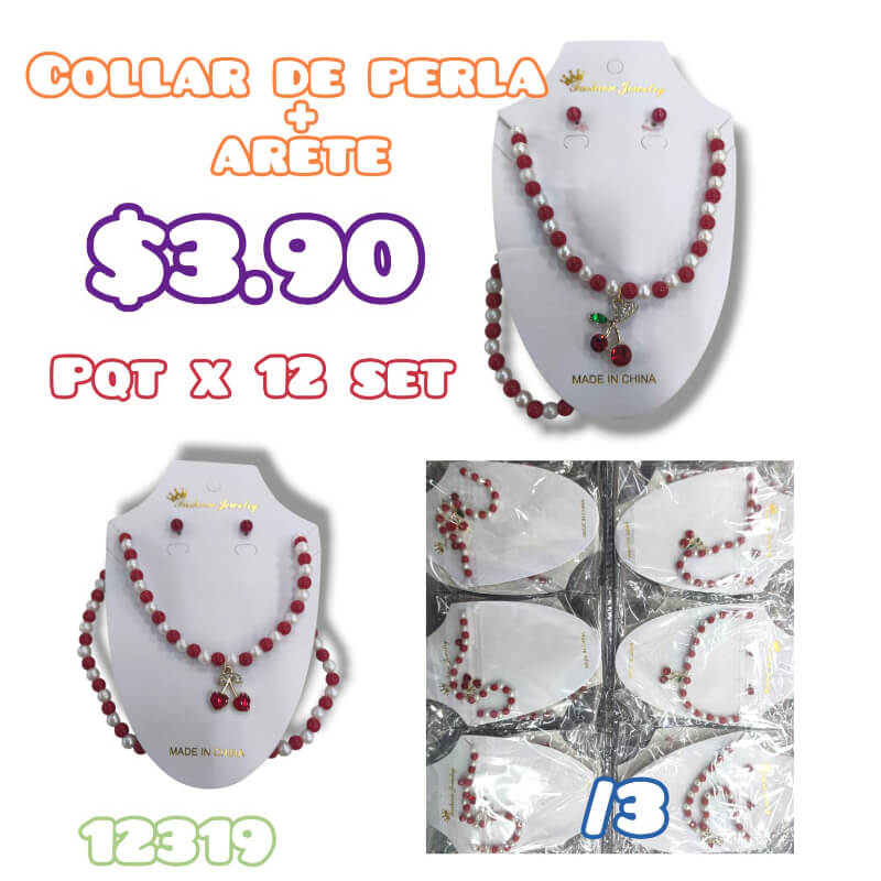 COLLAR DE PERLA + ARETE