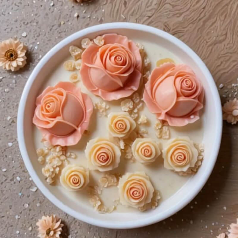 Molde de silicona con diseño de Mini rosas varios x5 para uso en Velas, jabón, yeso, chocolate, resina.