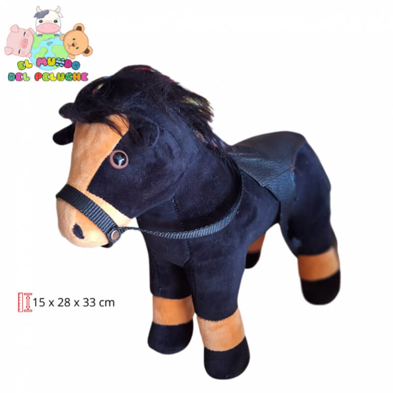 Peluche Caballo con Silla #2 | 15 x 28 x 33 cm | El Mundo del Peluche