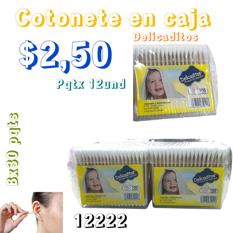 COTONETE DELICADITO EN CAJA