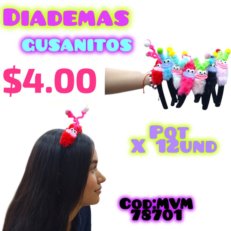 DIADEMAS GUSANITOS