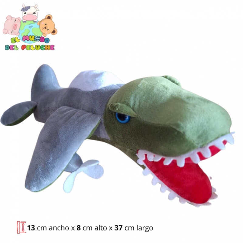 Peluche Cocodrilo Bombardino | 13 x 8 x 37 cm | El Mundo del Peluche
