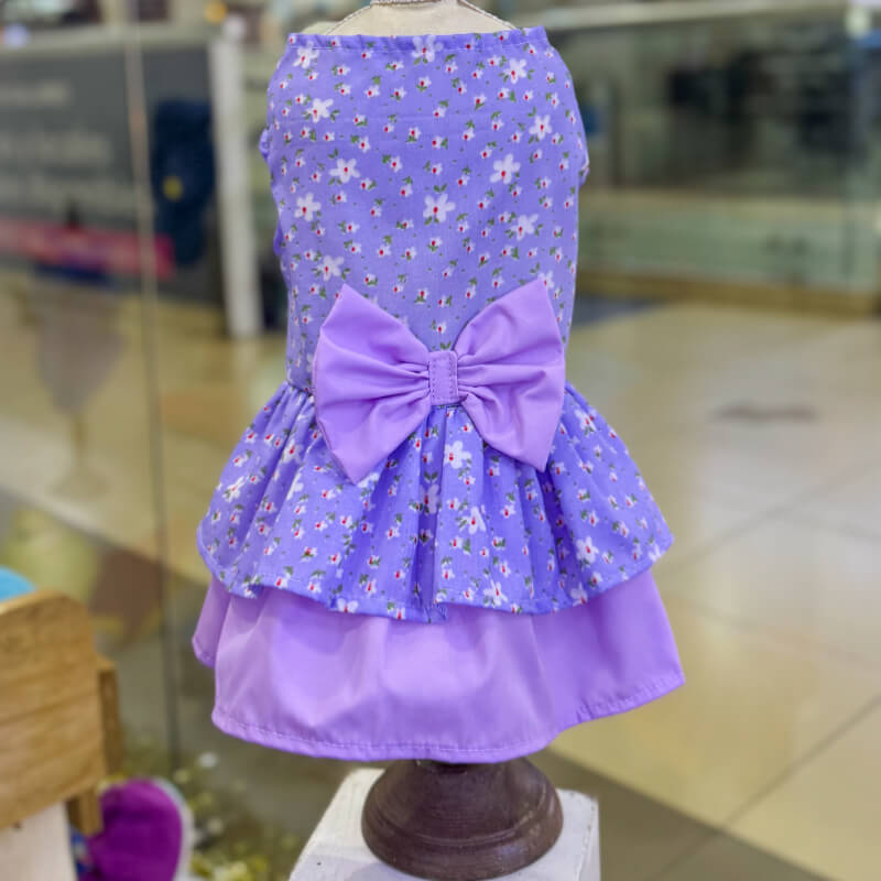 VESTIDO FLOREADO LILA PASTEL TALLAS XXXS/XXS