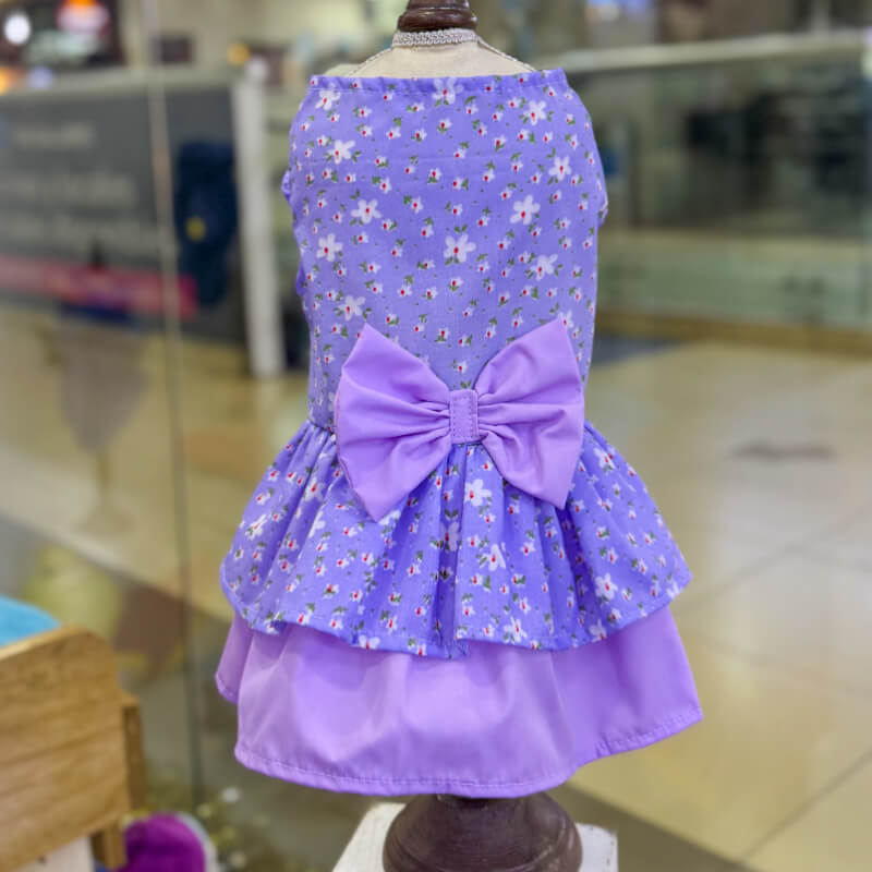 VESTIDO FLOREADO LILA PASTEL TALLAS XS/S