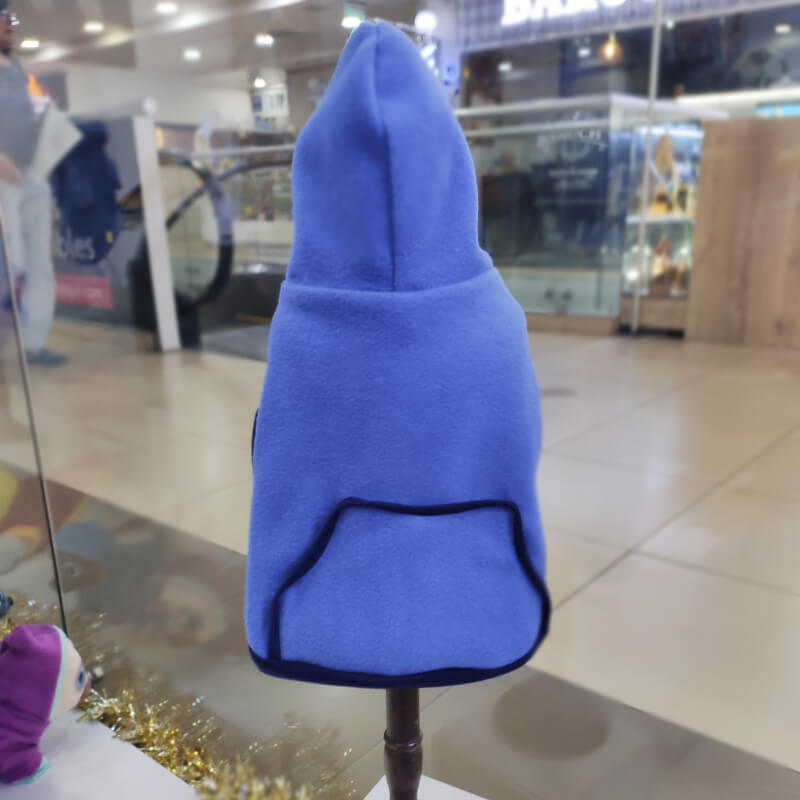 HOODIE AZUL CON FILOS AZUL MARINO PARA PERRITOS Y GATITOS TALLAS XS/S