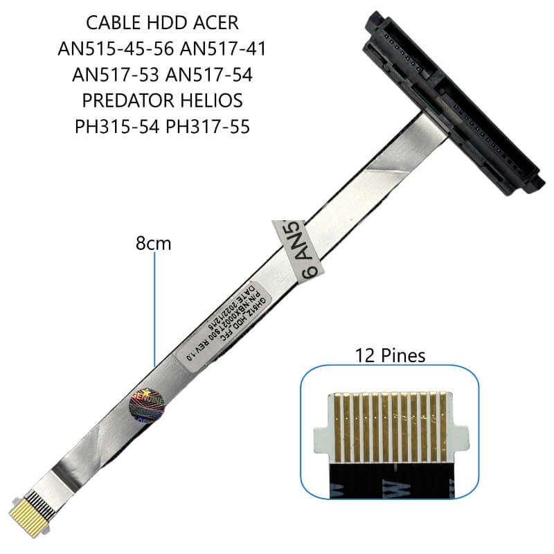 CABLE DE DISCO DURO HDD ACER AN515-45-56 AN517-41 AN517-53 AN517-54 Predator Helios PH315-54