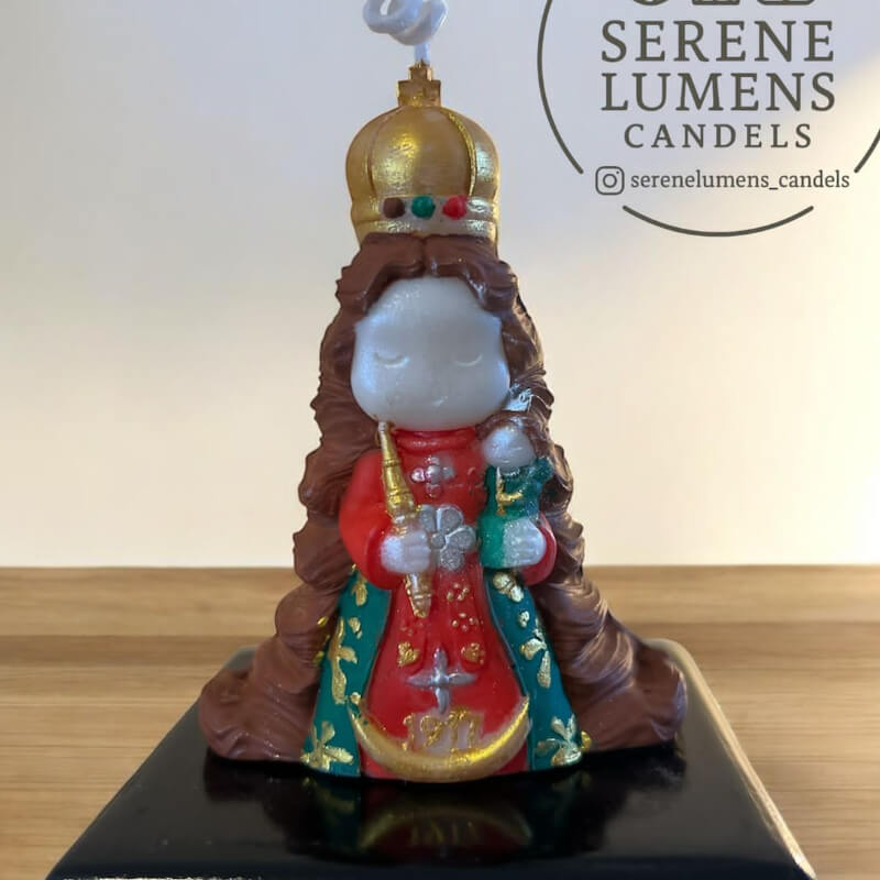 Molde de silicona de diseño de Virgen del Cisne para uso en Velas, jabón, resina, yeso, chocolate.