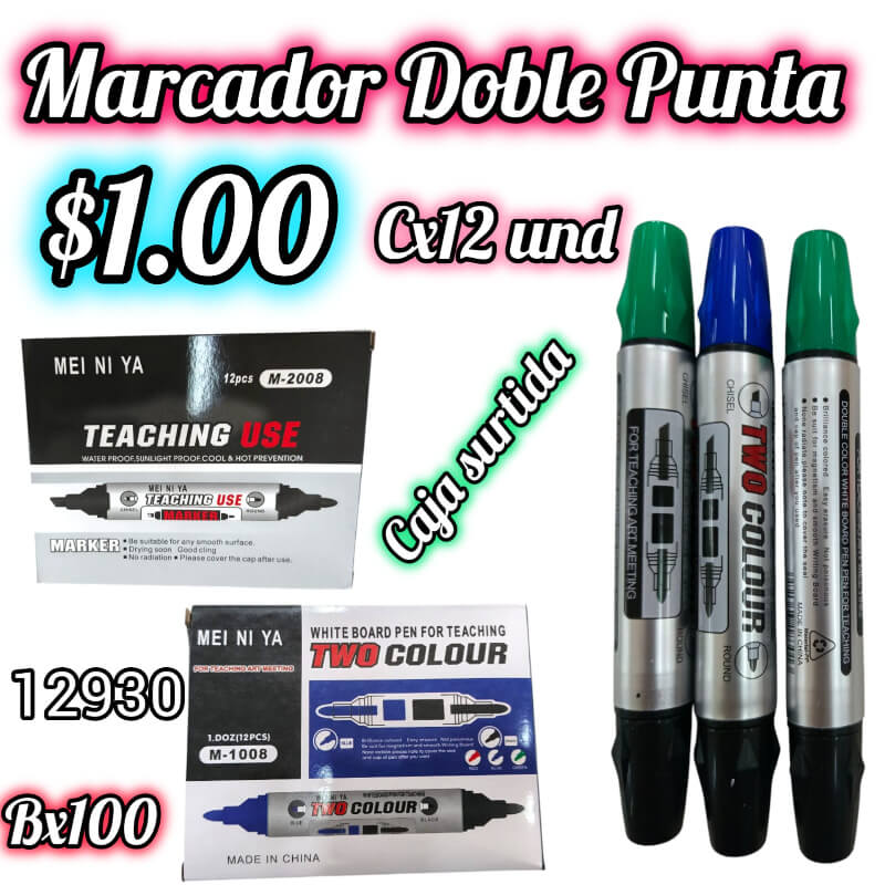 MARCADOR DOBLE PUNTA