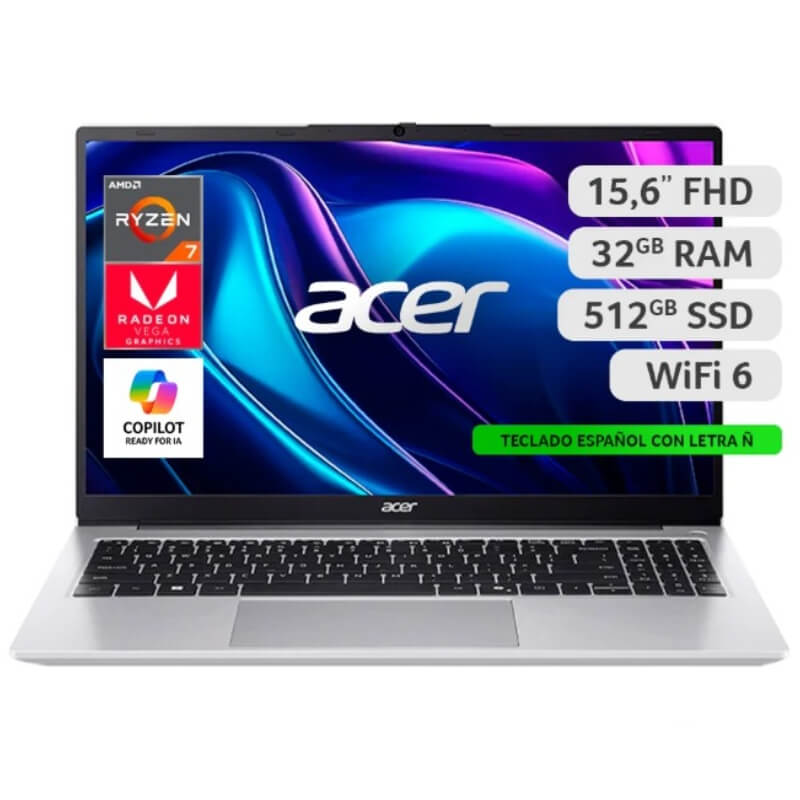 NOT ACER ASPIRE LITE AL15-41P-R27P AMD RYZEN 7-5700U RAM 32GB