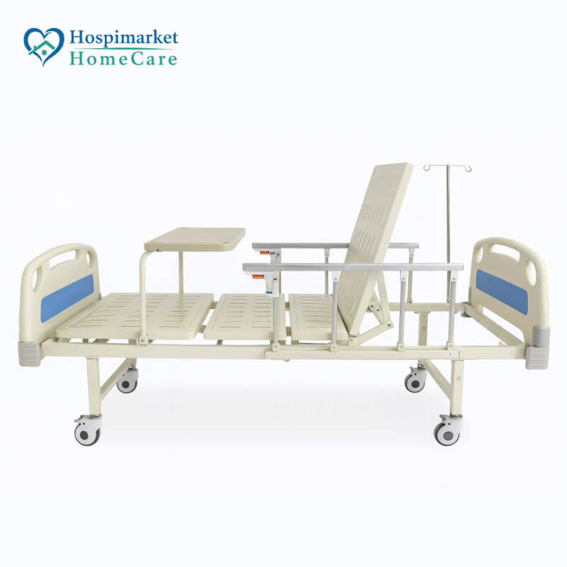 Cama hospitalaria manual 2 movimientos | Venta en Ecuador | Barandas laterales