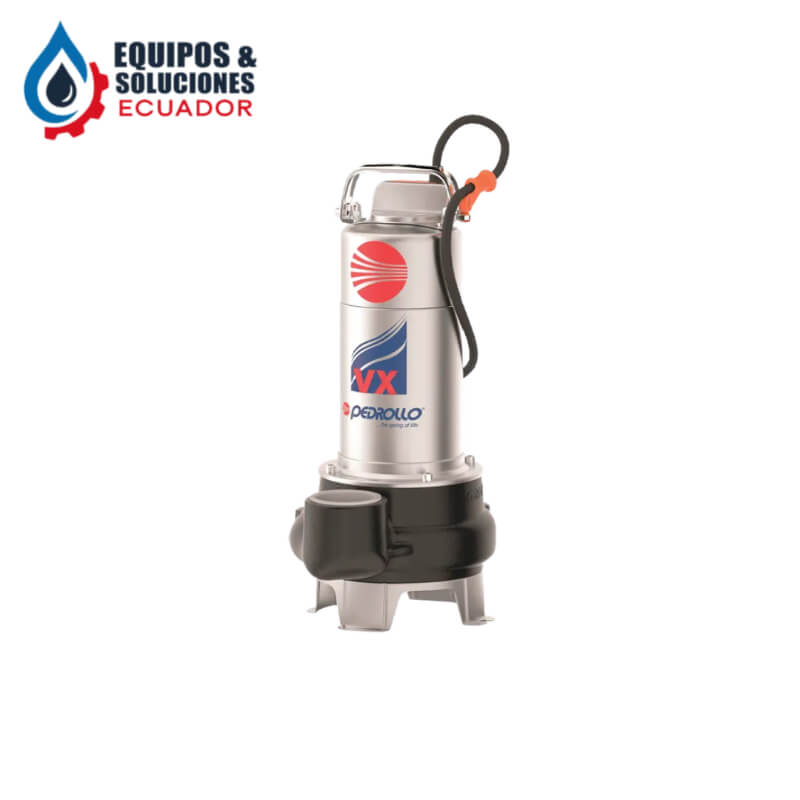 Bomba Sumergible Eyectora Aguas Negras PEDROLLO VXM 10/50-N 1HP 220V| Equipos & Soluciones Ecuador