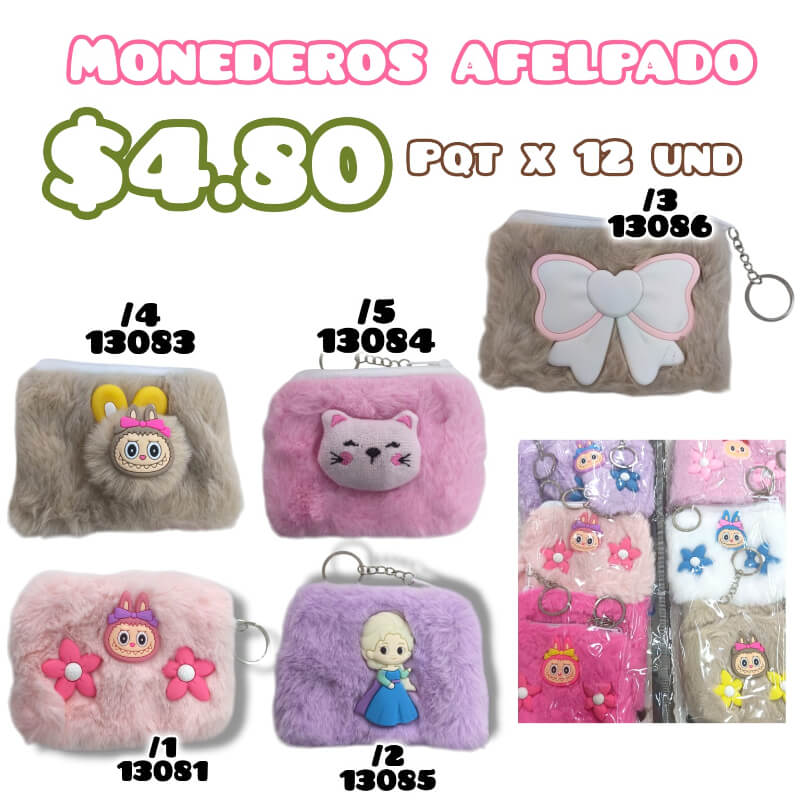 MONEDERO AFELPADO