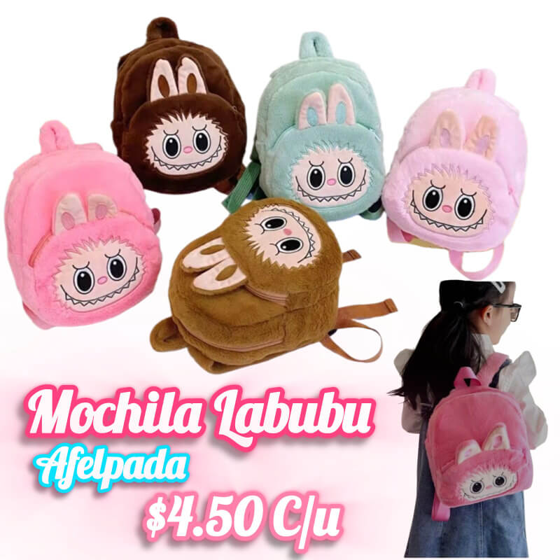 MOCHILA LABUBU AFELPADA