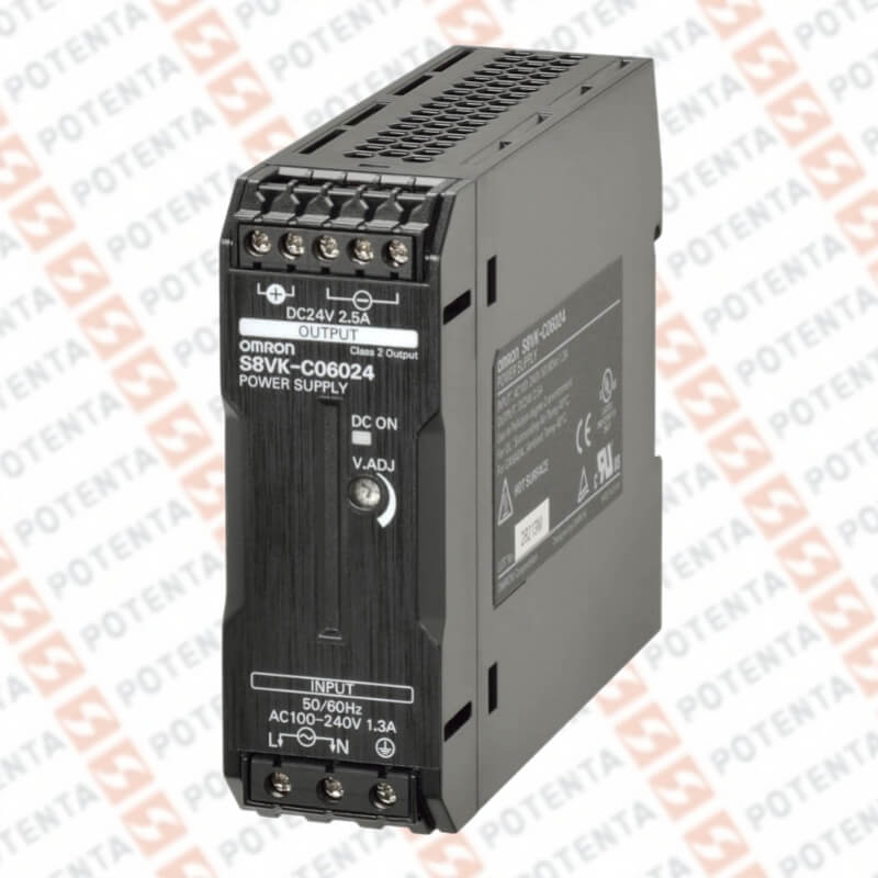 Fuente alimentacion, 1F, modo switch, 100…240Vac, 2.5A, 24Vdc terminal, riel din, Omron