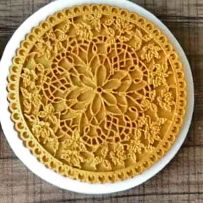 Molde silicona Mándala para uso en chocolate, porcelana fría, resina.