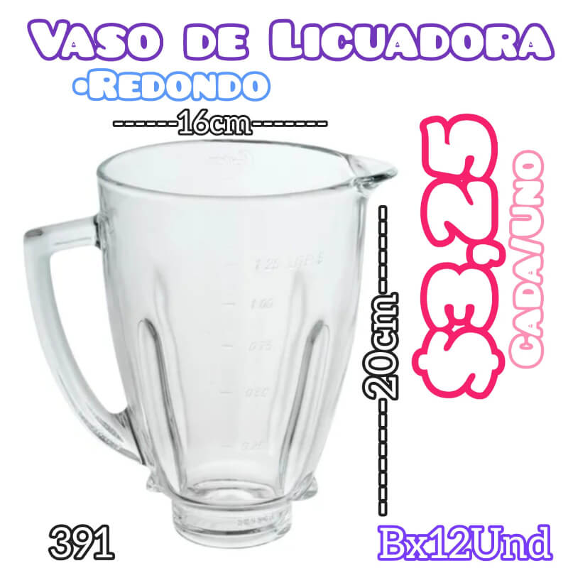 VASO DE LICUADORA REDONDO