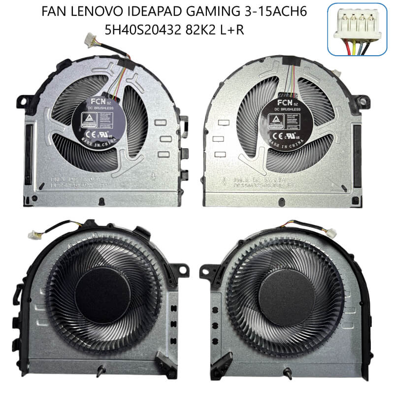 FAN Lenovo ideapad Gaming 3-15ACH6 5H40S20432 82K2 L+R