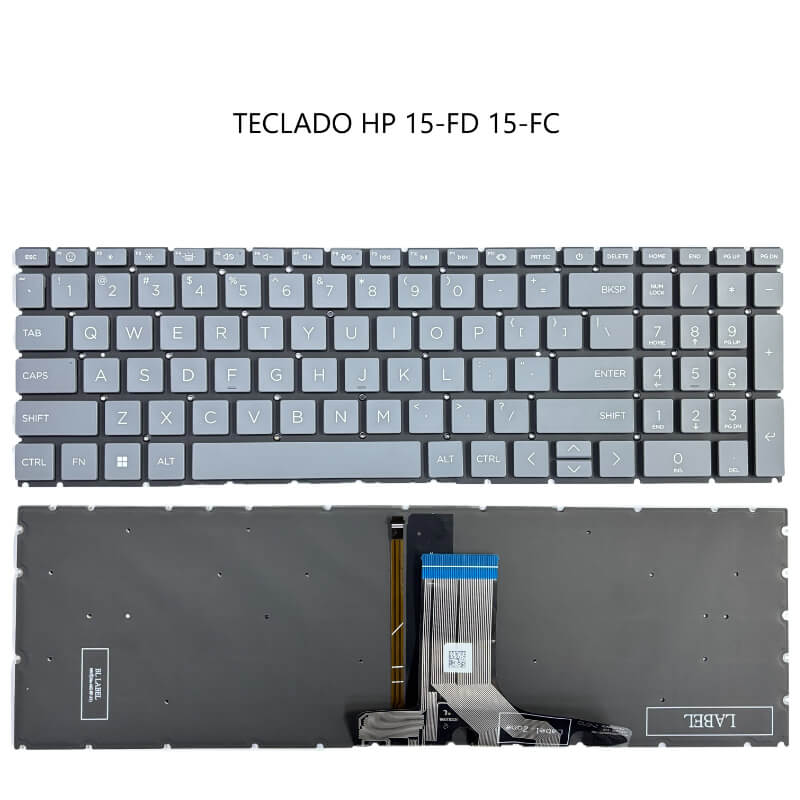 TECLADO HP 15-FD 15-FC GRAY